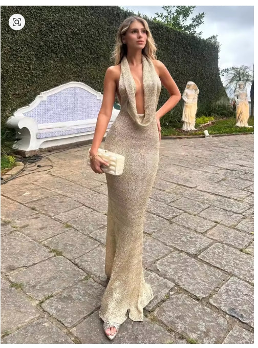 Women's Knit Maxi Beach Dress K242